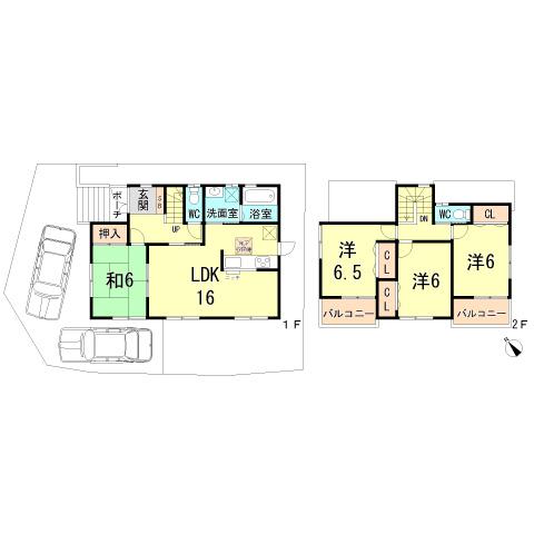 Floor plan. 32,800,000 yen, 4LDK, Land area 136.39 sq m , Building area 95.58 sq m