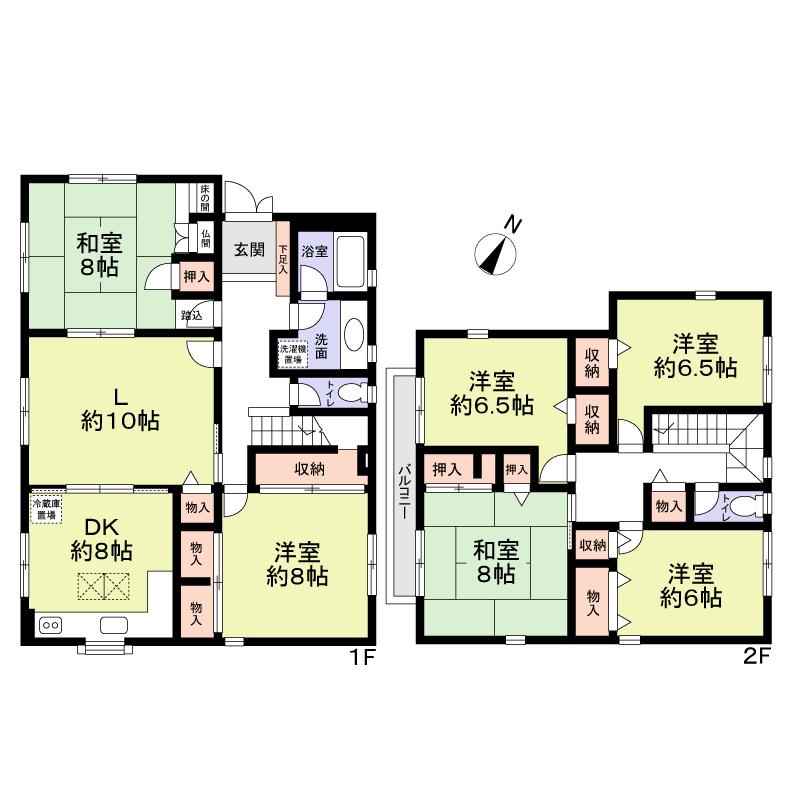 Floor plan. 49,800,000 yen, 6LDK, Land area 300.62 sq m , Building area 151.19 sq m