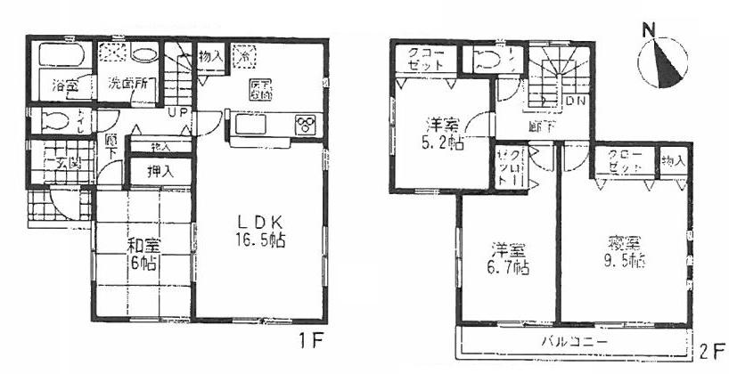 Floor plan. (4 Building), Price 23.8 million yen, 4LDK, Land area 136.79 sq m , Building area 102.86 sq m