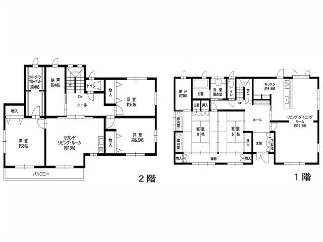 Floor plan. 43,810,000 yen, 5LLDKK + 3S (storeroom), Land area 338.3 sq m , Building area 232.41 sq m