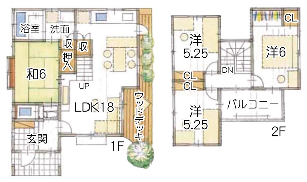 Other building plan example. Building plan example ( No. 1 place) Building Price      15,020,000 yen, Building area 90.26 square meters