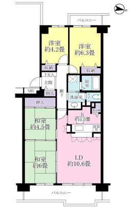Floor plan. 4LD ・ K is the type of room!