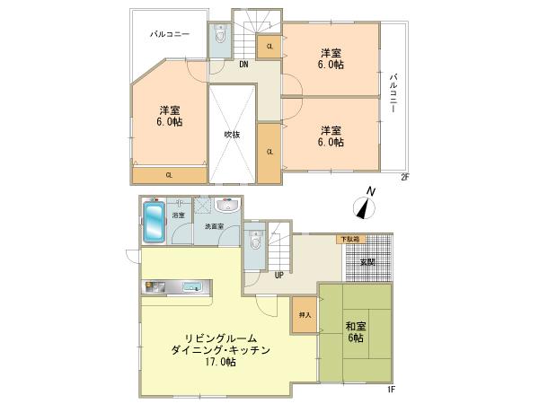 Floor plan. 23.8 million yen, 4LDK, Land area 200 sq m , Building area 100.18 sq m