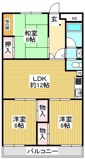 Floor plan. 3LDK, Price 4.7 million yen, Occupied area 63.79 sq m , Balcony area 9 sq m indoor (November 2013) Shooting