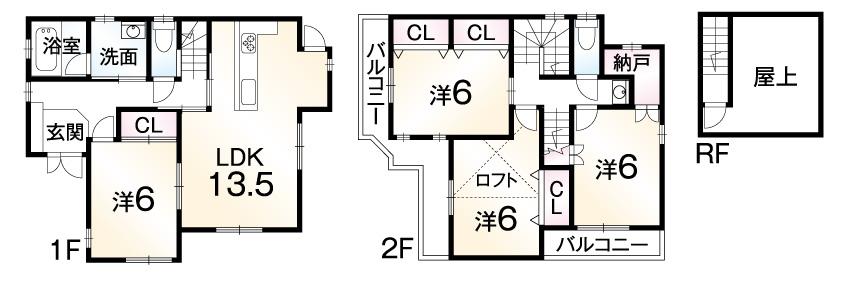 Floor plan. 23.8 million yen, 4LDK + S (storeroom), Land area 130.22 sq m , Building area 99.91 sq m