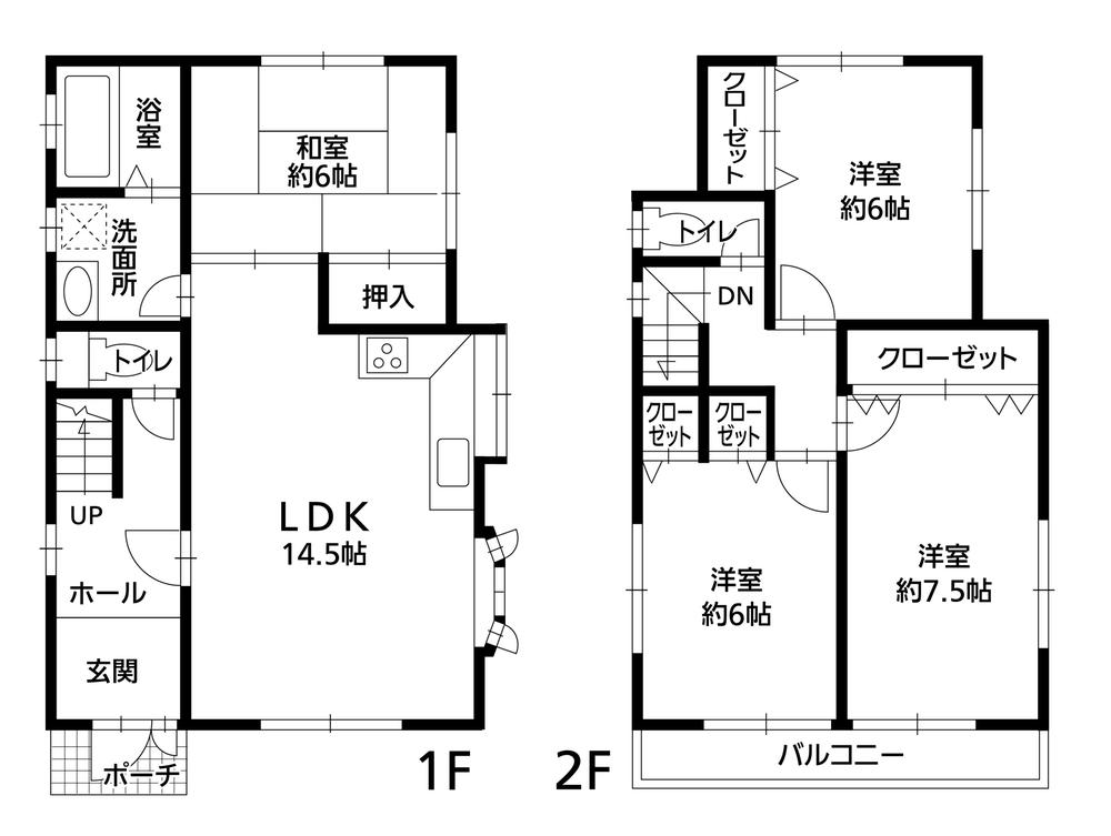 Floor plan. 21,810,000 yen, 4LDK, Land area 31.89 sq m , Building area 96.88 sq m