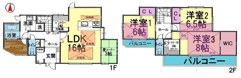 Floor plan. 33,800,000 yen, 4LDK, Land area 204.28 sq m , Building area 111.78 sq m