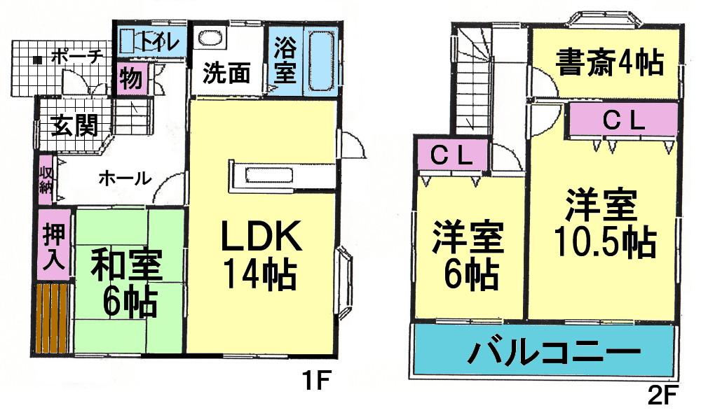 Floor plan. 21,800,000 yen, 4LDK, Land area 142.66 sq m , Building area 100.19 sq m