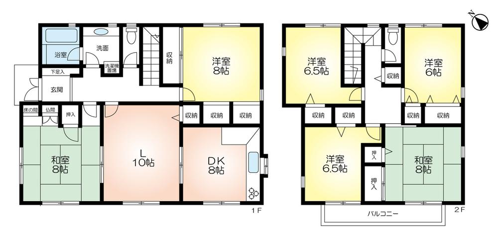 Floor plan. 49,800,000 yen, 6LDK, Land area 300.62 sq m , Building area 151.19 sq m