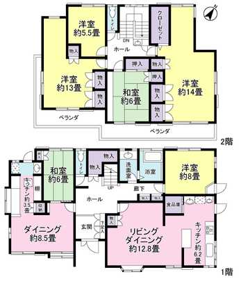 Floor plan. 6LDK + DK + is a study about 2.8 tatami equivalent of floor plan!