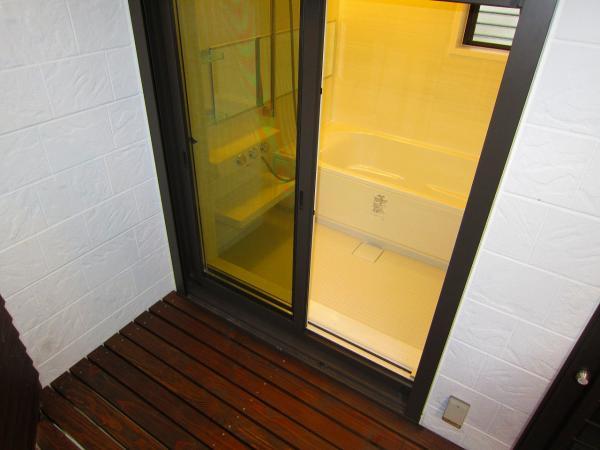 Bathroom. Bathroom consolidated wood deck