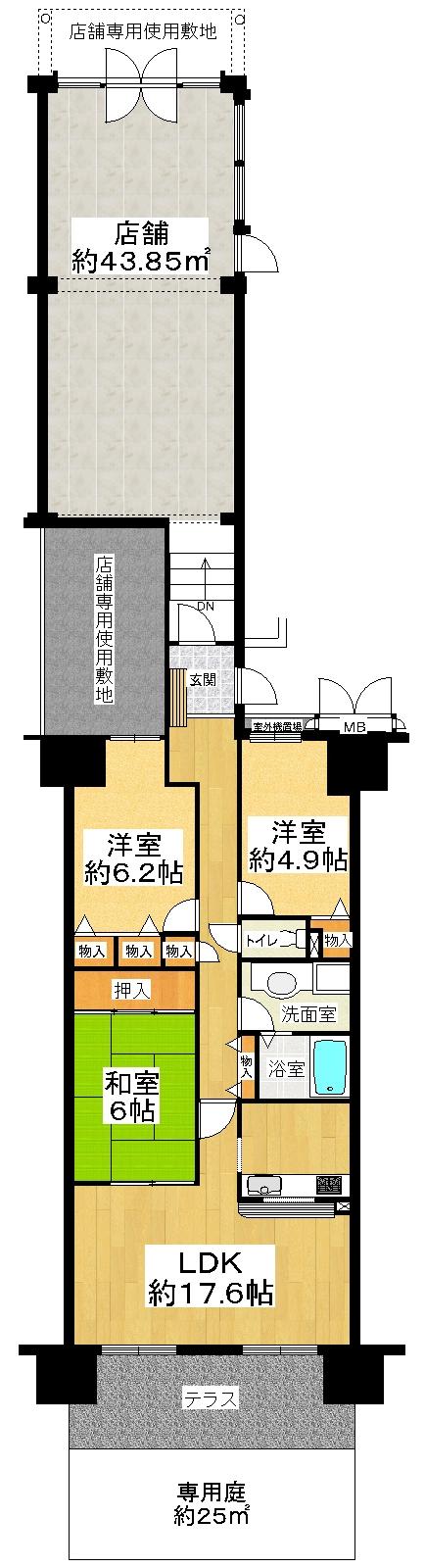 Floor plan. 3LDK, Price 38 million yen, Footprint 127.22 sq m
