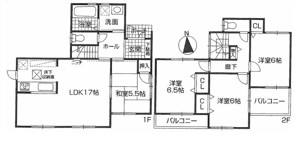 Floor plan. (No. 6 locations), Price 22,800,000 yen, 4LDK, Land area 150.34 sq m , Building area 95.58 sq m
