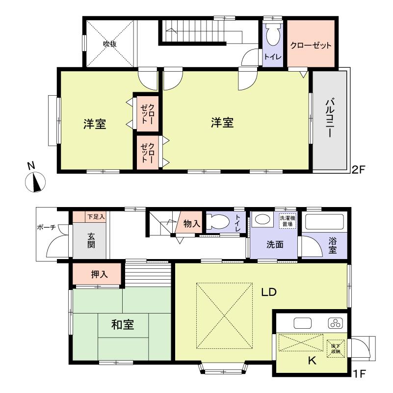 Floor plan. 28.8 million yen, 3LDK, Land area 136.43 sq m , Building area 102.26 sq m