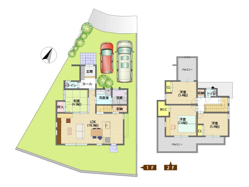Floor plan. (C24 No. land), Price TBD , 4LDK, Land area 168.28 sq m , Building area 103.5 sq m