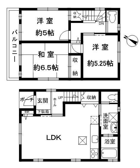 Floor plan. 17.8 million yen, 3LDK, Land area 65.3 sq m , Building area 71.21 sq m