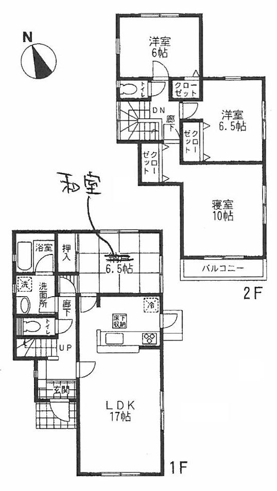 Floor plan. (6 Building), Price 23,300,000 yen, 4LDK, Land area 132.2 sq m , Building area 102.06 sq m
