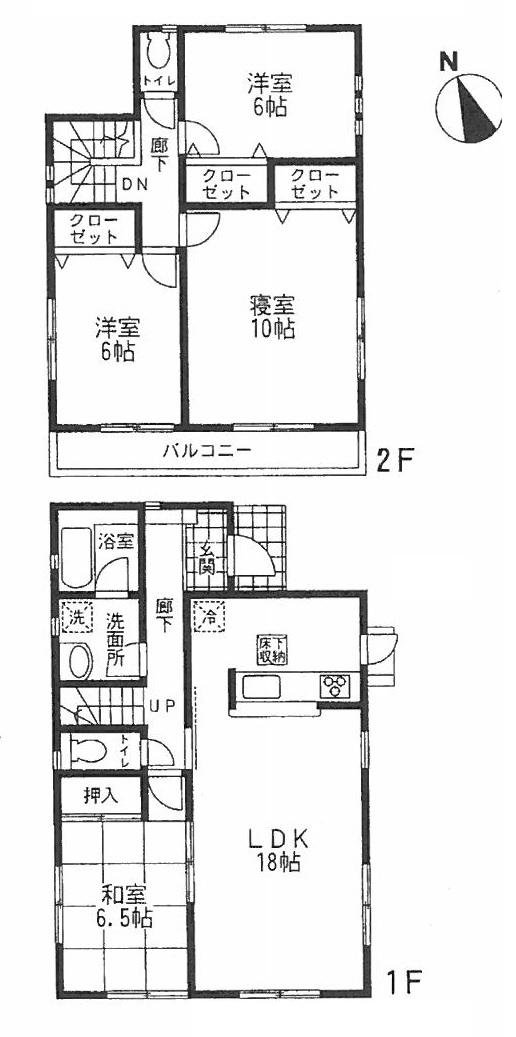 Floor plan. (8 Building), Price 21,800,000 yen, 4LDK, Land area 135.85 sq m , Building area 104.49 sq m
