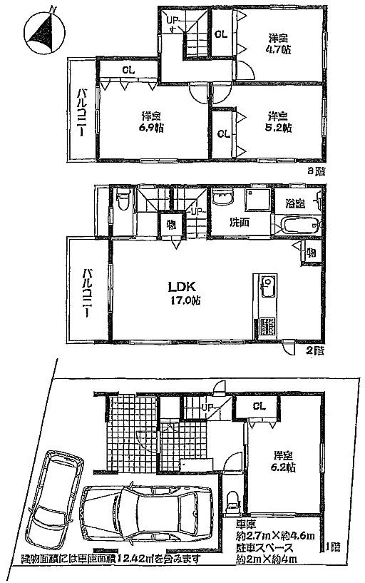 Floor plan. 25,800,000 yen, 4LDK, Land area 78.67 sq m , Building area 117.48 sq m