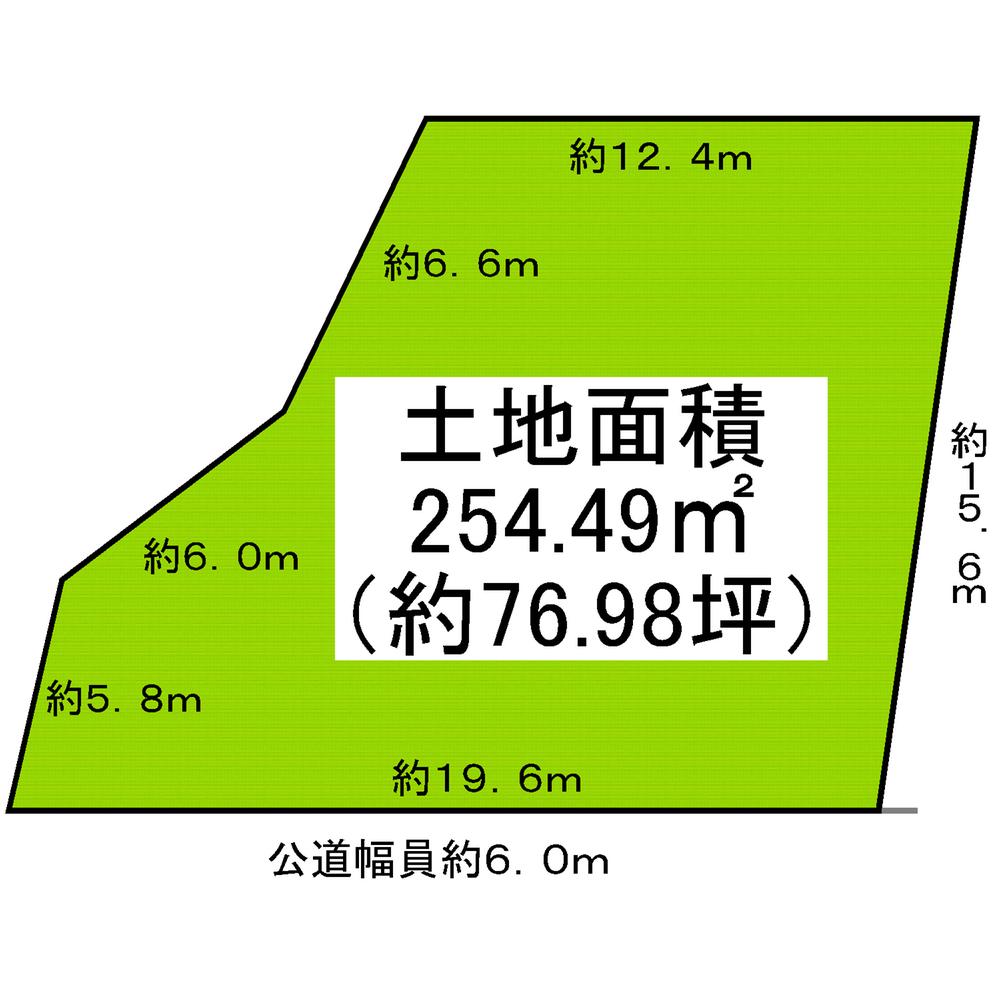 Compartment figure. Land price 11.9 million yen, Land area 254.49 sq m