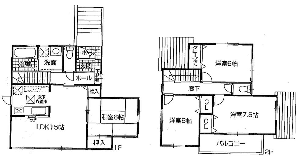 Floor plan. 24,300,000 yen, 4LDK, Land area 205 sq m , Building area 95.58 sq m