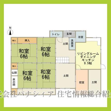 Floor plan. 18 million yen, 6LDK+S, Land area 894 sq m , Building area 160 sq m