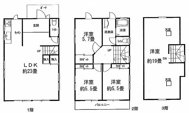 Floor plan. 17.8 million yen, 4LDK, Land area 103.44 sq m , Building area 126.2 sq m