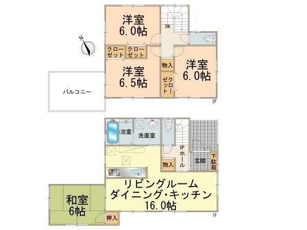 Floor plan. 27,800,000 yen, 4LDK, Land area 155.15 sq m , Building area 93.96 sq m