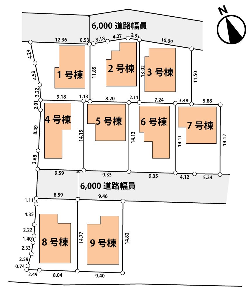 The entire compartment Figure. Development complex of 9 compartment in flat terrain of the West Zone Tamatsu cho, Introducing