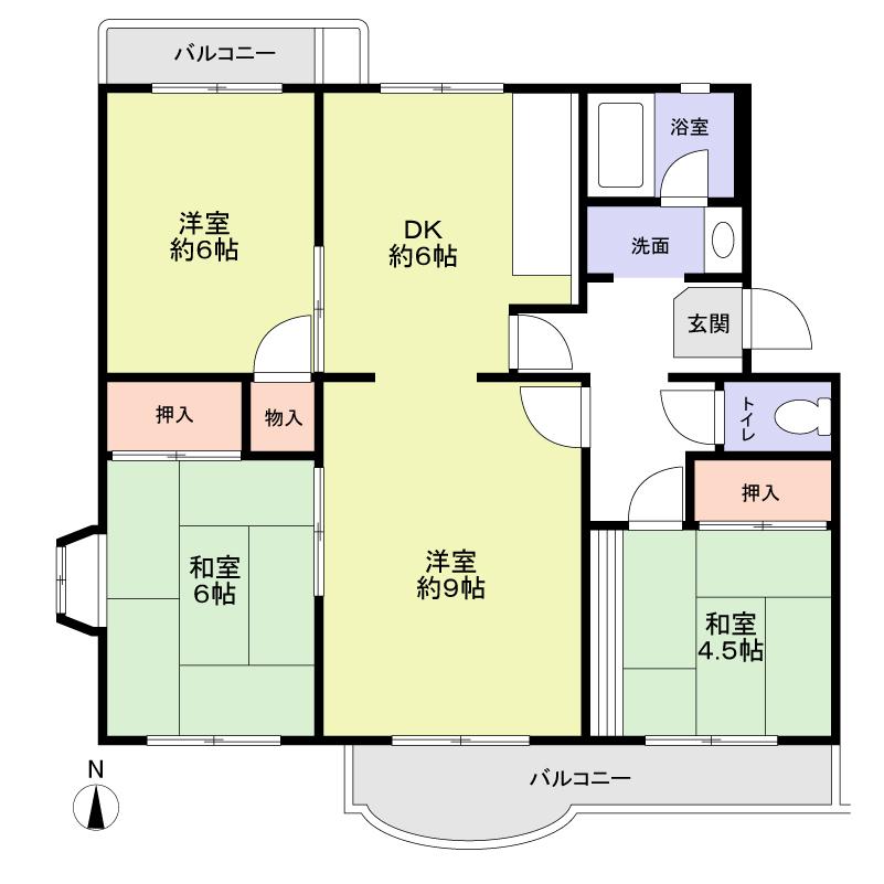 Floor plan. 4DK, Price 14.8 million yen, Footprint 71.5 sq m , Balcony area 10 sq m