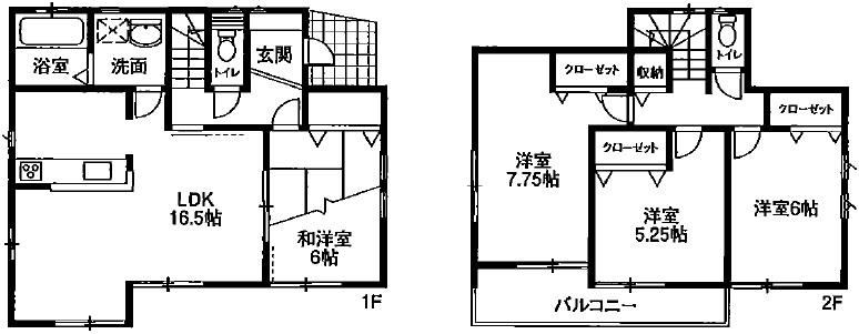 Floor plan. 39,800,000 yen, 4LDK, Land area 119.79 sq m , Building area 100.61 sq m