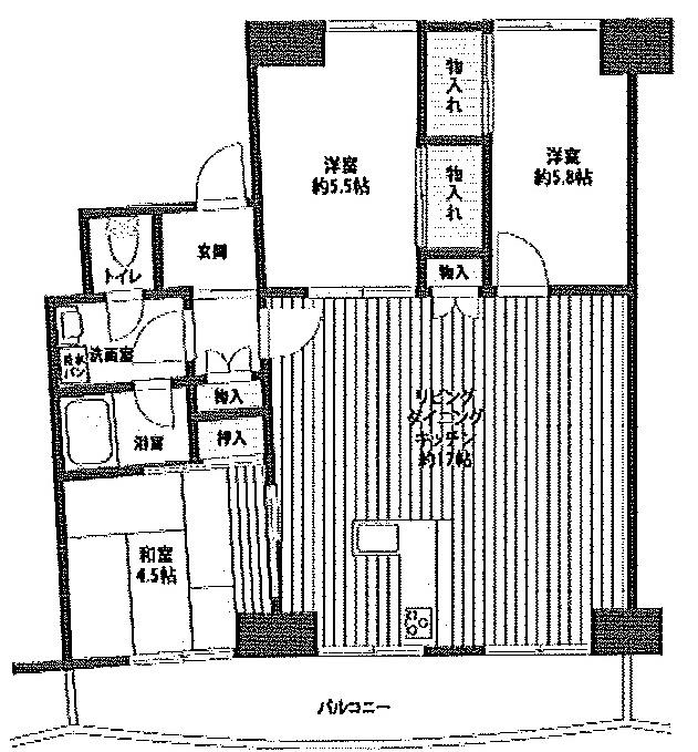 Floor plan. 3LDK, Price 18.9 million yen, Occupied area 70.49 sq m , Balcony area 10 sq m