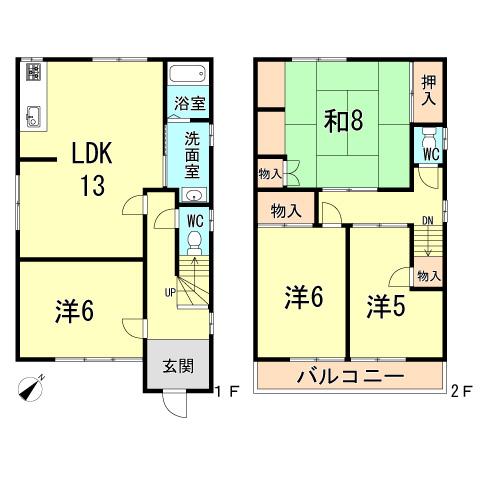 Floor plan. 21 million yen, 3LDK, Land area 81.72 sq m , Building area 91.08 sq m