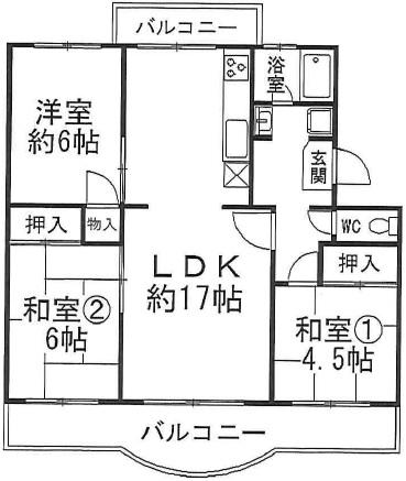 Floor plan. 3LDK, Price 7.8 million yen, Occupied area 71.51 sq m , Balcony area 12.4 sq m