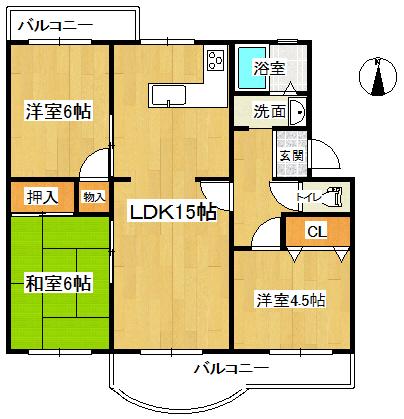 Floor plan. 3LDK, Price 7.9 million yen, Footprint 71.5 sq m , Balcony area 10 sq m Myodani 25 estates Since it is a vacancy your preview, please do not hesitate to tell.