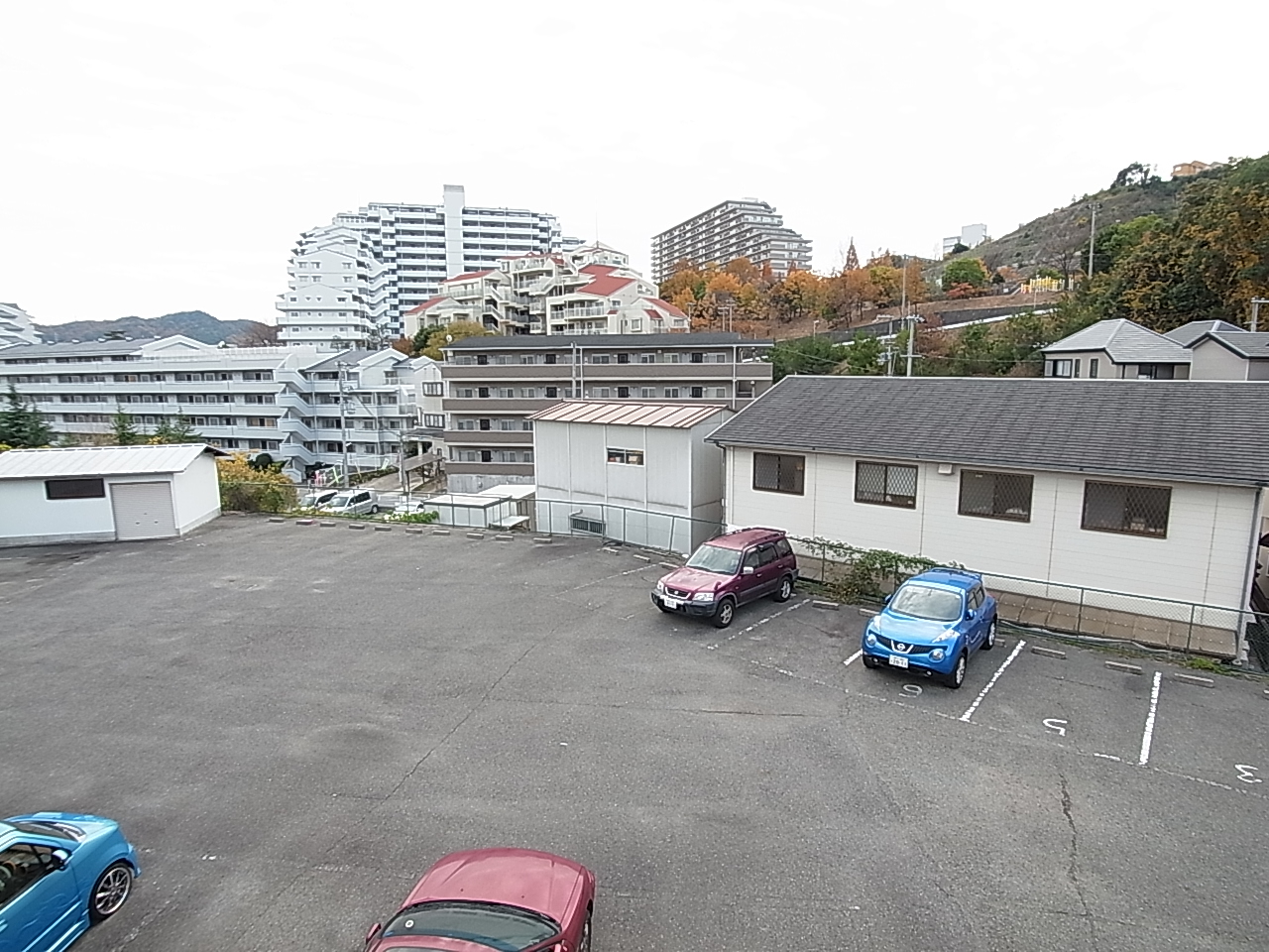 Parking lot. Parking will overlook from balcony