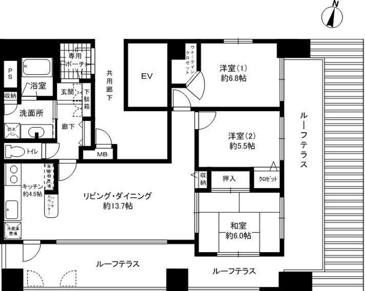 Floor plan. 3LDK, Price 34,500,000 yen, Occupied area 81.15 sq m