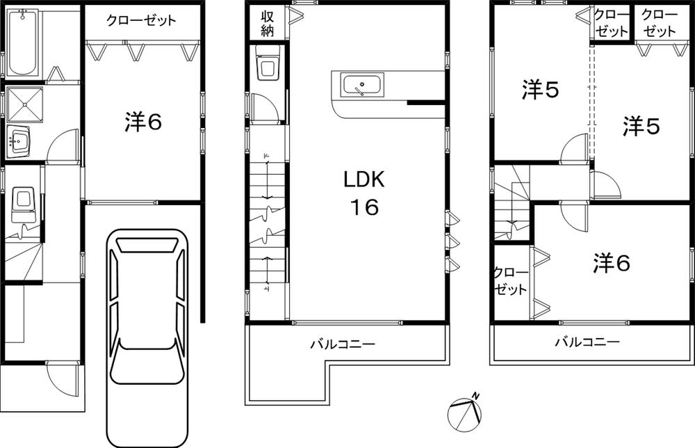 Floor plan. 23.8 million yen, 4LDK, Land area 56.85 sq m , Building area 101.25 sq m