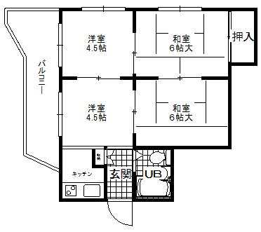 Floor plan. 4K, Price 4.8 million yen, Occupied area 42.92 sq m , Balcony area 9 sq m