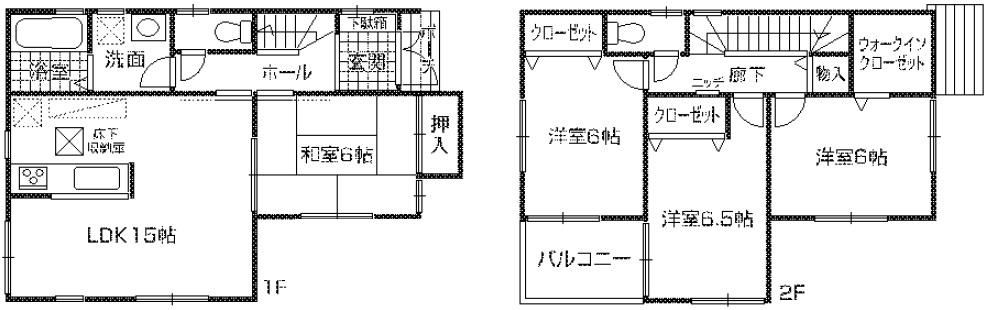 Floor plan. (No. 3 locations), Price 27,800,000 yen, 4LDK, Land area 126.48 sq m , Building area 96.15 sq m