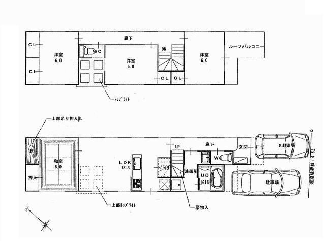 Building plan example (floor plan). Building plan example building price 35,800,000 yen, 