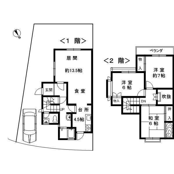 Floor plan. 18.5 million yen, 3LDK, Land area 153.49 sq m , Building area 91.35 sq m