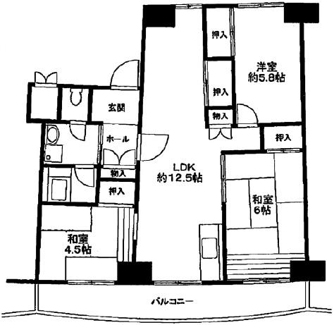 Floor plan. 3LDK, Price 18,800,000 yen, Occupied area 70.49 sq m , Balcony area 10 sq m