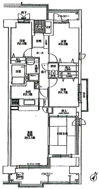 Floor plan. 4LDK, Price 14.8 million yen, Footprint 79.2 sq m , Balcony area 16.31 sq m