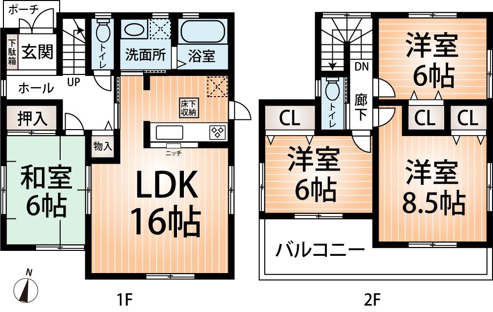 Floor plan. (No. 3 locations), Price 26,800,000 yen, 4LDK, Land area 191.95 sq m , Building area 98.82 sq m