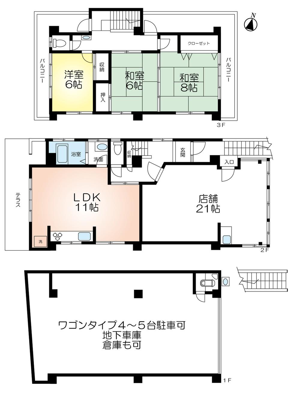 Floor plan. 24,800,000 yen, 4LDK, Land area 117.83 sq m , Building area 178.07 sq m