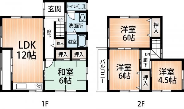 Floor plan. 7.8 million yen, 5DK, Land area 176.17 sq m , Building area 83.68 sq m