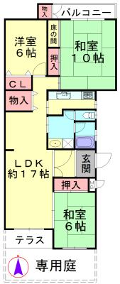 Floor plan. 3LDK, Price 15.8 million yen, Occupied area 95.91 sq m , Balcony area 4.1 sq m