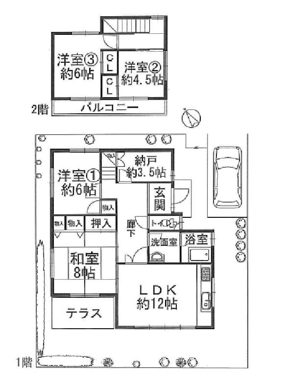 Floor plan. 24,800,000 yen, 4LDK + S (storeroom), Land area 178.44 sq m , Building area 98.82 sq m