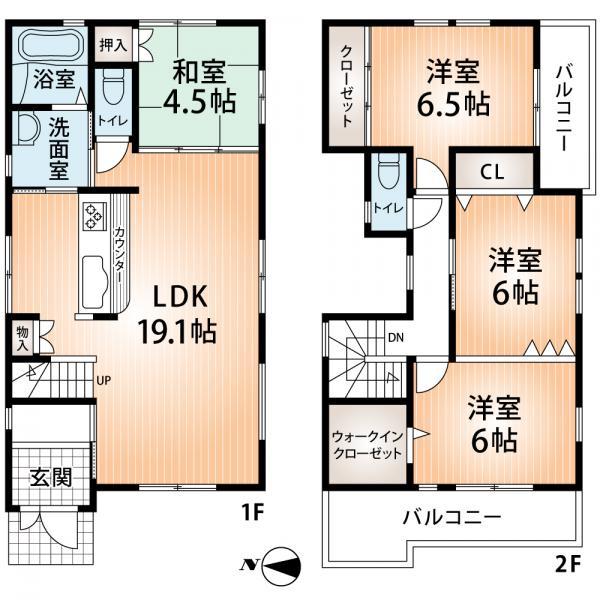 Floor plan. 29,800,000 yen, 4LDK, Land area 123.42 sq m , Building area 99.63 sq m